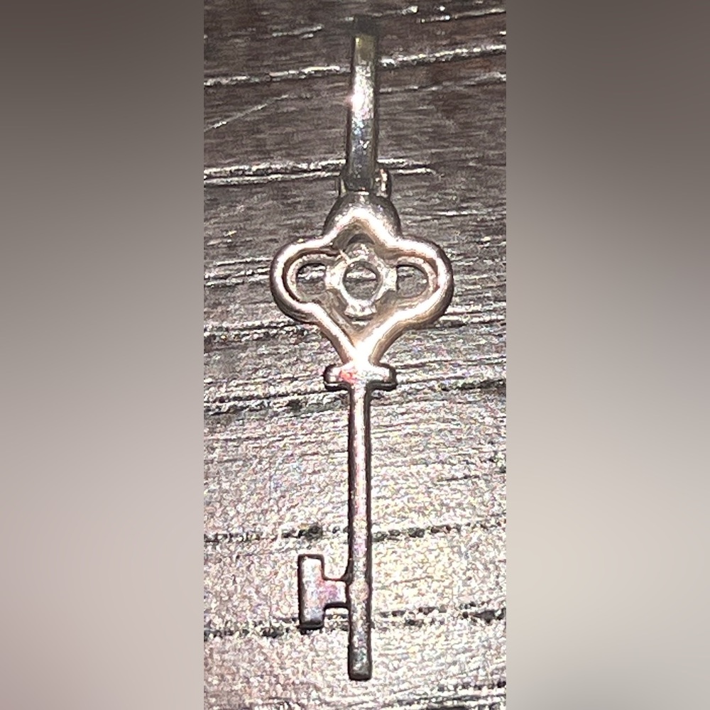 **HOST PICK** STUNNING Diamond & White Gold Key Necklace - Picture 7 of 13